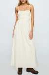 Princess Polly Violeta Shirred Sleeveless Maxi Dress In Neutral