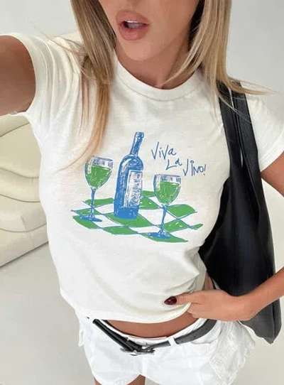 Princess Polly Viva La Vino Top In Cream