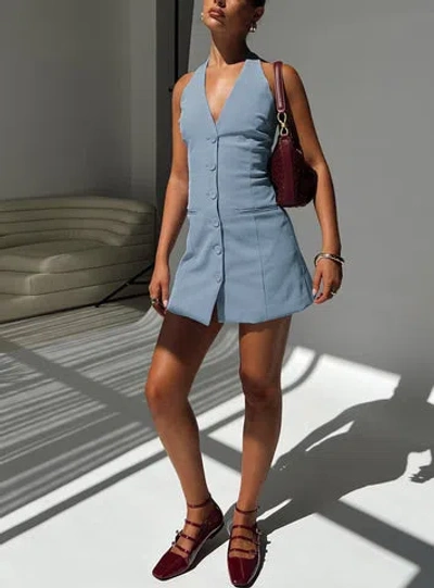 Princess Polly Vyxen Halter Mini Dress In Blue