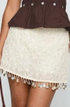 Princess Polly We Made It Sequin Skort In White