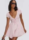 Princess Polly Wescott Stripe Playsuit In Pink / White