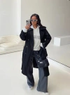 Princess Polly Westwind Trench Coat In Black