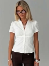 Princess Polly What A Show Button Up Top In White