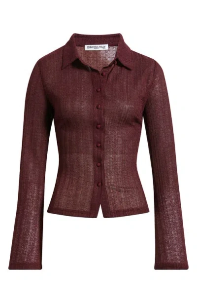 Princess Polly When You Sleep Knit Shirt In Red