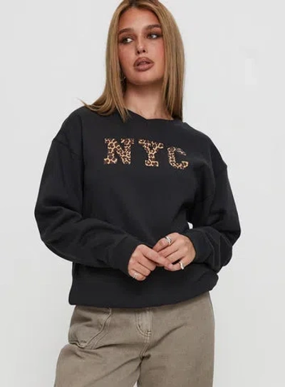 Princess Polly Wild In Nyc Sweater In Black