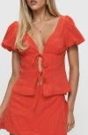 Princess Polly Wilhelmina Tie Front Shirt