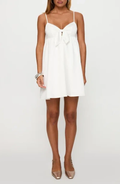 Princess Polly Wilmina Bow Front Minidress In White