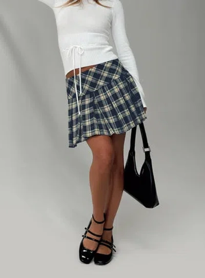 Princess Polly Winn-dixie Pleated Mini Skirt In Check