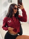 Princess Polly With A Bow Cardigan In Red