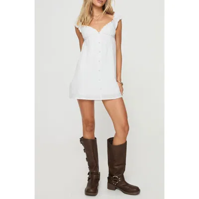 Princess Polly Wittek Cotton Minidress In White