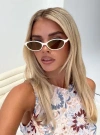 Princess Polly Wonderful World Sunglasses In Ecru