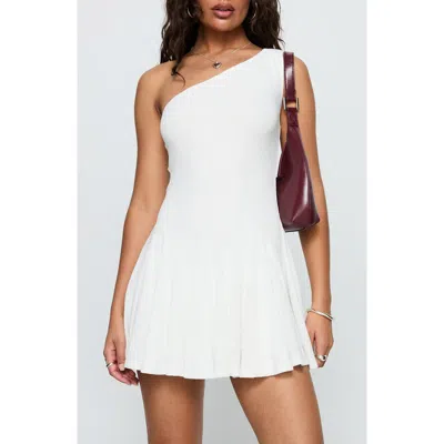 Princess Polly Writing Vows One-shoulder Minidress In White