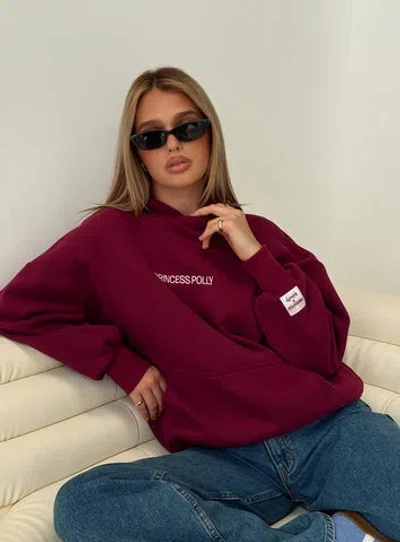 Princess Polly X Butterfly Foundation Charity Merch Hoody In Wine
