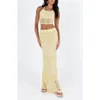 Princess Polly Xander Two-piece Halter Top & Maxi Skirt Set In Yellow