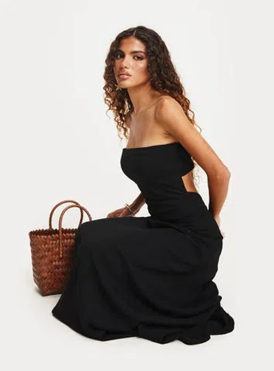 Princess Polly Yahir Strapless Maxi Dress In Black