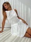 Princess Polly Yennifer Shirred Broiderie Mini Dress In White