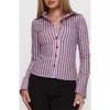 Princess Polly You Hear Me Stripe Cotton Button-up Shirt