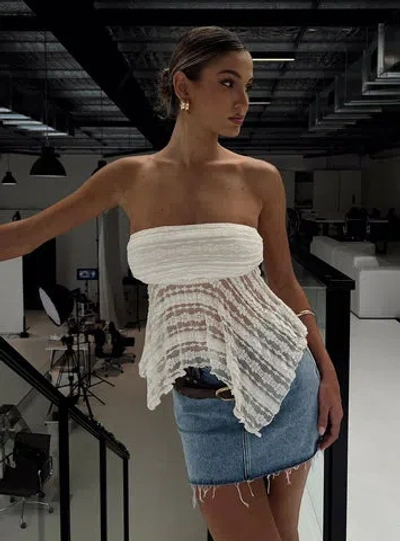 Princess Polly You Were Right Strapless Textured Top