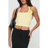 Princess Polly You've Got The Love Rosette Halter Top In Yellow