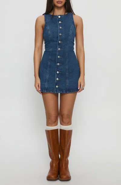 Princess Polly Yumiko Denim Skirted Romper In Multi