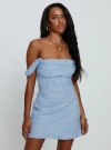 PRINCESS POLLY ZABBARRA OFF THE SHOULDER MINI DRESS