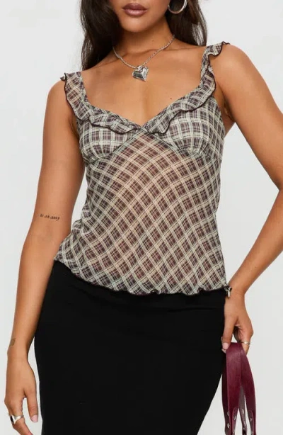 Princess Polly Zayliah Frill Camisole In Gray