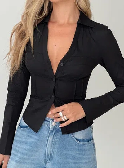 Princess Polly Zifa Shirt In Black