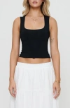 Princess Polly Zoe Crop Tank In Black