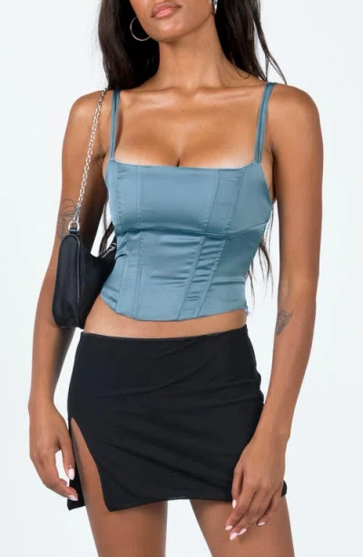 Princess Polly Zora Satin Corset Camisole In Blue