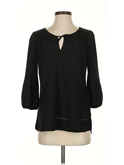 Pre-owned Princess Vera Wang 3/4 Sleeve Blouse In Black
