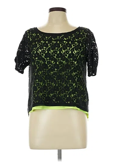 Pre-owned Princess Vera Wang Short Sleeve Top Green Square Neckline Tops
