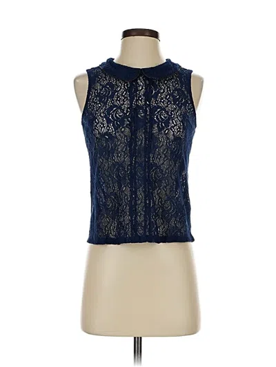 Pre-owned Princess Vera Wang Sleeveless Blouse In Blue