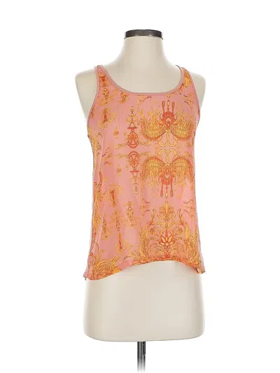 Pre-owned Princess Vera Wang Sleeveless Top Orange Halter Neckline Tops