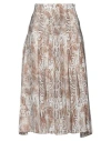 Princess Woman Midi Skirt Khaki Size 2 Viscose In Beige