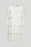 Princesse Lodo Abito Bianco Lurex Balze In Bianco