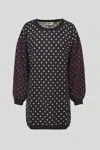 Princesse Lodo Maglione Oversize Nero A Pois Bianchi In Nero