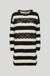 Princesse Lodo Maglione Oversize Righe Pizzo In Multicolore