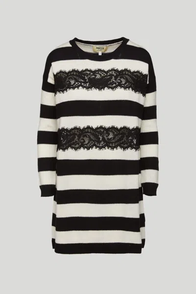 Princesse Lodo Maglione Oversize Righe Pizzo In Multicolore