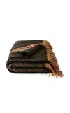 Principal’s Daughter Fringe Alpaca Oversized Throw In Black