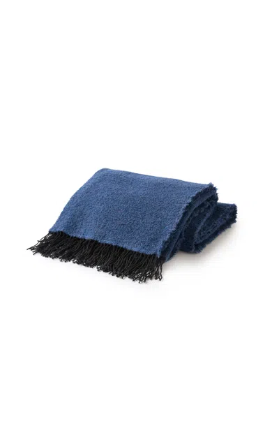 Principal’s Daughter Principal's Daughter - Fringe Bouclé Throw - Royal Blue