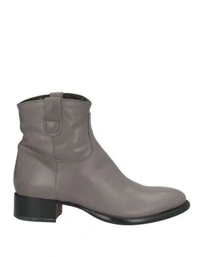 Principe Di Bologna Woman Ankle Boots Grey Size 7.5 Leather