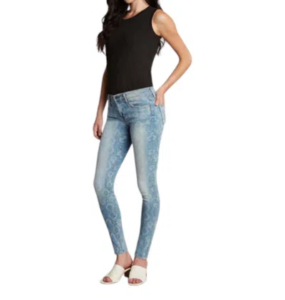 Principle Denim Dreamer Mid Rise Skinny Jean In Indigo Snake In Multi