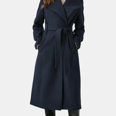 Principles Womens/ladies Belted Wrap Longline Coat (navy) In Blue