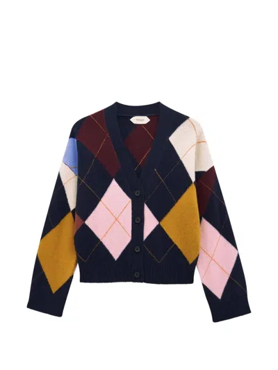 Pringle Of Scotland Argyle Buttoned Cardigan In Multi