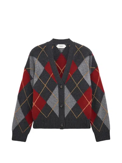 Pringle Of Scotland Argyle Cashmere Cardigan In Multi