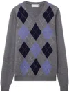 Pringle Of Scotland Argyle Cashmere Jumper In Grey