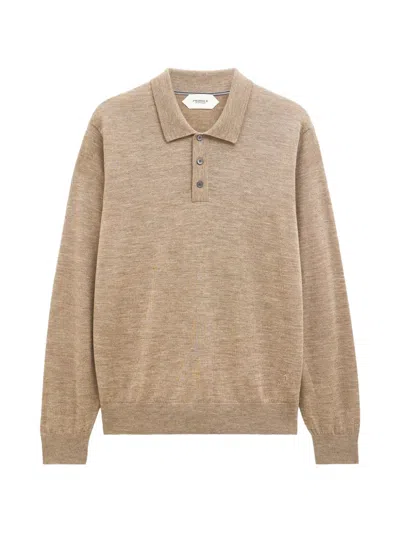 Pringle Of Scotland Button Polo-collar Sweater In Brown