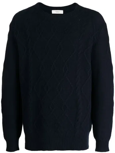 Pringle Of Scotland Cable-knit Cashmere Jumper In Blue