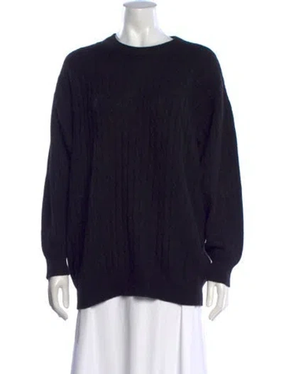 Pre-owned Pringle Of Scotland Cashmere Crew Neck Sweater In Black