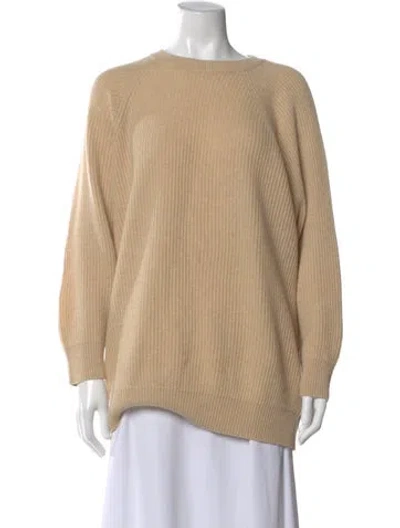 Pre-owned Pringle Of Scotland Cashmere Crew Neck Sweater In Neutral